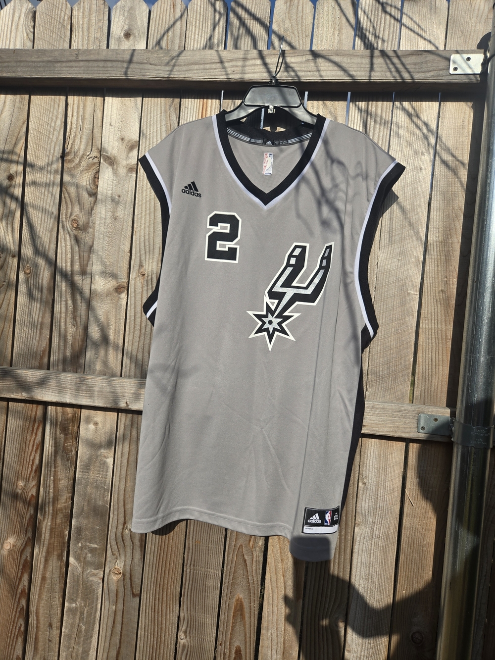 Adidas Men’s San Antonio Spurs #2 Gray & Black. Basketball Jersey